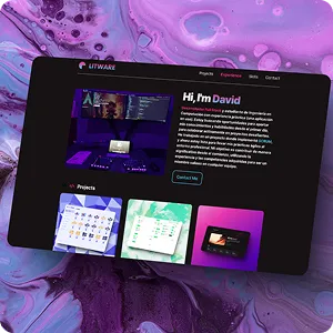 Mockup del portfolio personal